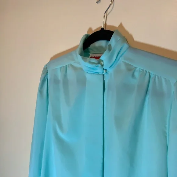 VTG Sea green blouse - Picture 6 of 8